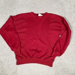 Vintage Green LIne Sweatshirt Women's Pullover Crewneck Red Sweater 80s 90s L
